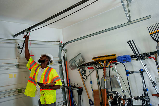 Professional Garage Door Off Track Repair technician working in Salt Lake City, UT